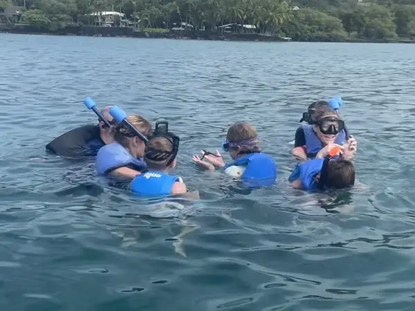 Ocean Safaris guests snorkeling together